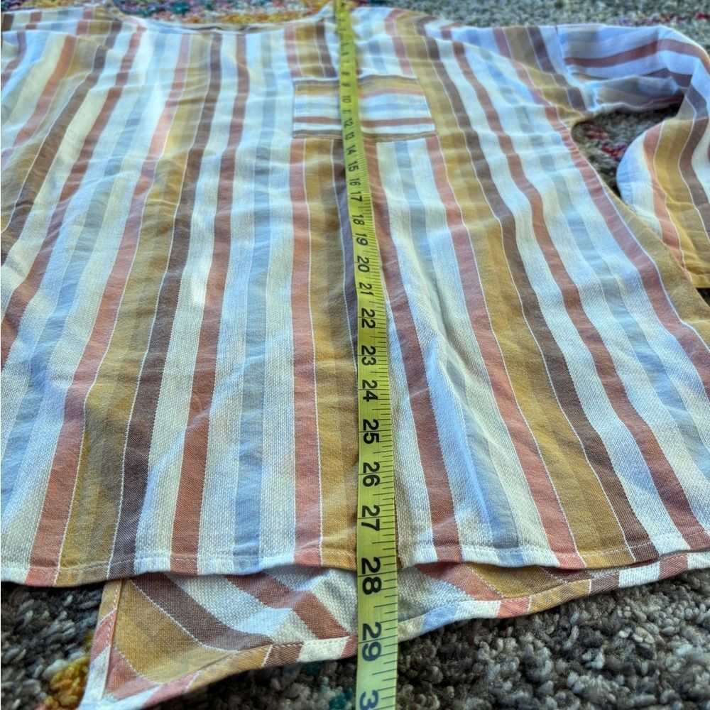 Soft Surroundings ‘Enyo’ Multi Striped Cotton/Tencel Long Sleeve Tunic large - Picture 13 of 13
